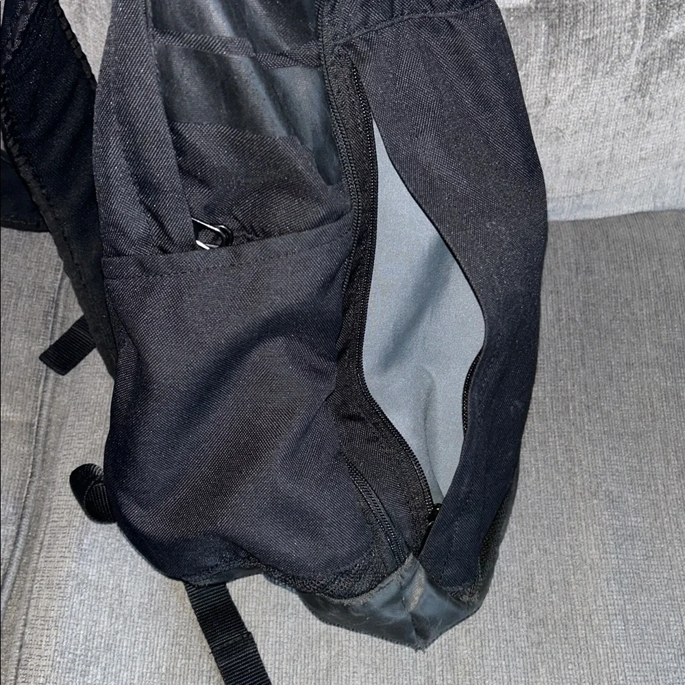 Nike Black Backpack with White Swoosh Logo